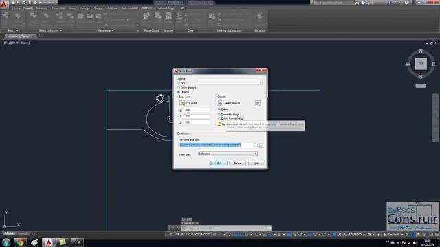 AutoCAD 2015 Aula 1.3: Criação e inserção de blocos externos (WRITE BLOCK e INSERT BLOCK) смотреть онлайн
