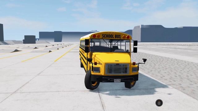 BeamNG Drive - School Bus Suspension Test on the Gridmap V2 смотреть онлайн