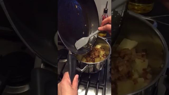 Очень вкусное из детства картофельное пюре с жаренным луком ?