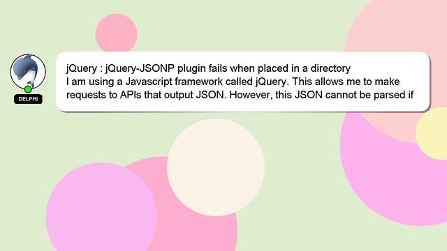 jQuery : jQuery-JSONP plugin fails when placed in a directory смотреть онлайн
