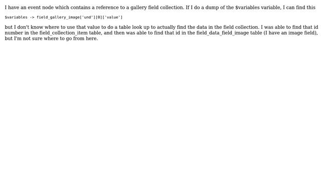 Drupal: How to retrieve field collection data associated with a node? смотреть онлайн