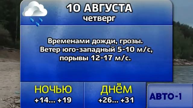 Погода 08,09,10 августа смотреть онлайн