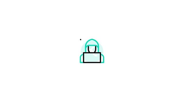 Hacker icon Lottie JSON animation смотреть онлайн