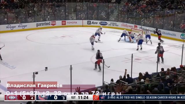 Дубль Ничушкина, Гол Панарина, сухарь Георгиева - наши в НХЛ 13.04.22 смотреть онлайн