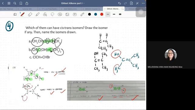 GoogleMeet | Chapter 3.1, 3.2 & 3.3 | Structure, Nomenclature & Preparation of Alkene | SES DK024 смотреть онлайн