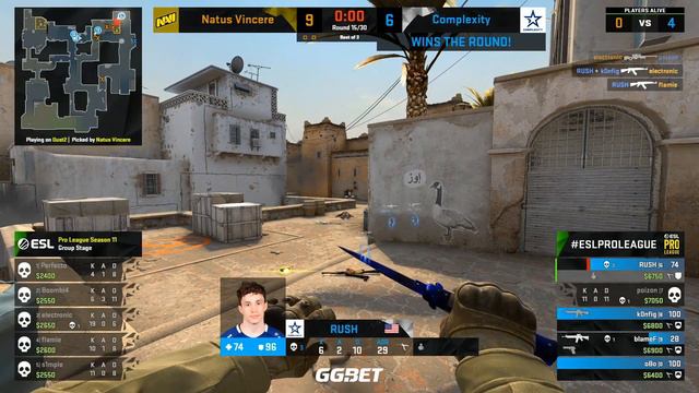 СУМАСШЕДШАЯ ИГРА ОТ КАПИТАНА НАВИ! NaVi vs. Complexity - ESL Pro League Season 11 Europe смотреть онлайн