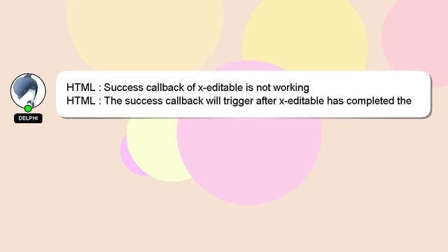 HTML : Success callback of x-editable is not working смотреть онлайн