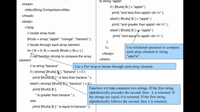 PHP String Comparison смотреть онлайн