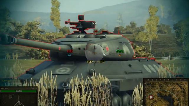 World Of Tanks Зоны пробития танка ИС 6 смотреть онлайн