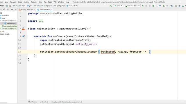 Rating Bar Using Kotlin смотреть онлайн