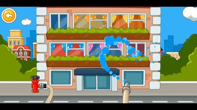 Мультик про пожарных спасателей Пожарная машина Тушим здание от пожара смотреть онлайн