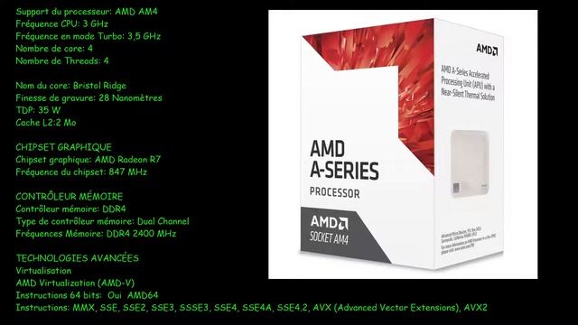 Présentation AMD A10-9700E (3 GHz) FR AD9700AHABBOX смотреть онлайн