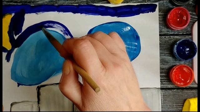 Дистанционное занятие по рисованию красками "Праздничный салют" смотреть онлайн
