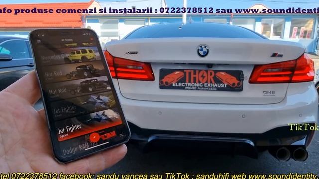 BMW G30 THOR EXHAUST EVACUARE ELECTRONICA CU CONTROL DIN TELEFON SI CRUISE CONTROL