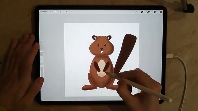 РИСУЮ БОБРА СИМПОТЯГУ на Ipadpro в Procreate 5
