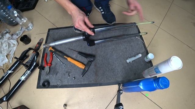 Обслуживание И Переборка Велосипедной Вилки SR Suntour XCM На Канале #Велон