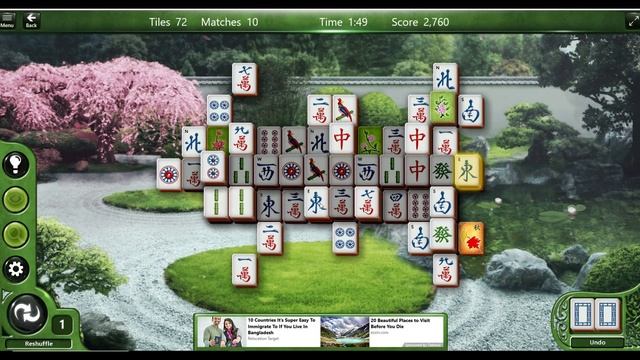 TriPeak Layout-Mahjong Easy-Tranquility Themes смотреть онлайн