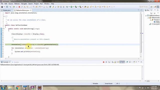 How to access the annotation of a class using Java Reflection? | Reflection in java смотреть онлайн