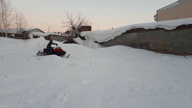 Тест снегохода Тунгус 500 в Томске в Мото-тех. IRBIS TUNGUS 500L 2019. Снег глубокий. Гусянка 50см смотреть онлайн