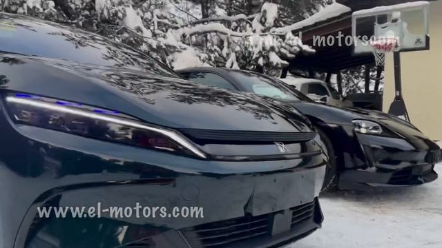 Короткий ролик будущего сравнения двух достаточно разных автомобилей-Porche taycan turbo и BYD HAN смотреть онлайн