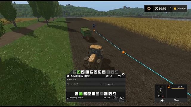 Farming Simulator 17 Courseplay Tutorial - Reverse unload into a bunker -#FS17 смотреть онлайн
