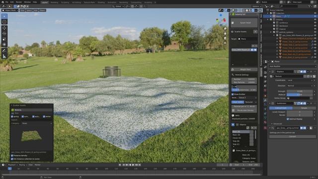 The Blender Botaniq Addon: Generate Grass, Trees, Flowers, Palms and Shrubs. смотреть онлайн