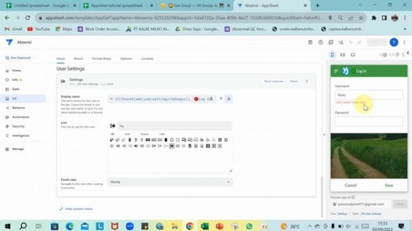 Membuat Login dan Logout dengan User Settings di AppSheet |  #AppSheet
