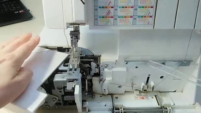 Заправка нитей, программа 02, коверлок Pfaff 4852? смотреть онлайн