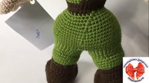 Солдат вязаный крючком, игрушка ручной работы, 27 см,