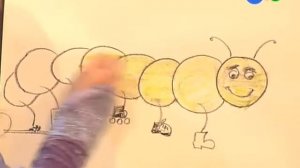 121  Давайте рисовать! Сороконожка в сапожках