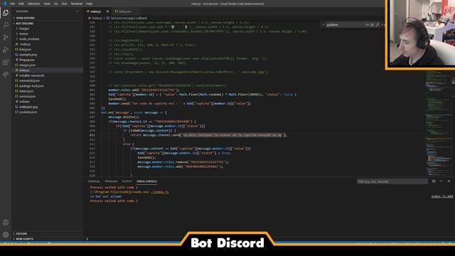 Créez votre propre bot Discord ! #26 Captcha - Discord JS V12 смотреть онлайн