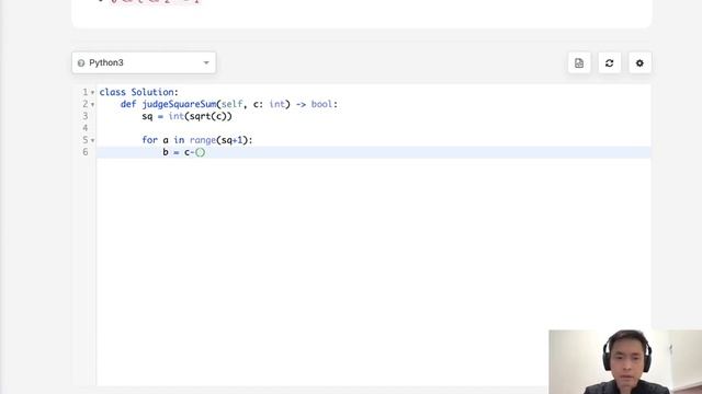 Leetcode - Sum of Square Numbers (Python) смотреть онлайн