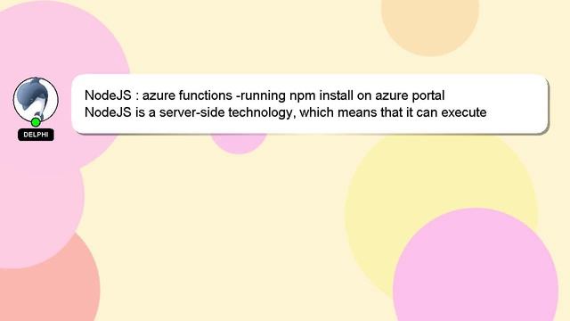 NodeJS : azure functions -running npm install on azure portal смотреть онлайн