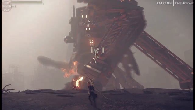 NieR Automata 2B Mod - No Eye Mask, No Skirt Ribbon & No Gloves Feather - Goliath Boss Battle смотреть онлайн