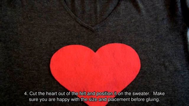 Make A Cute Felt Heart Sweater - DIY Style - Guidecentral