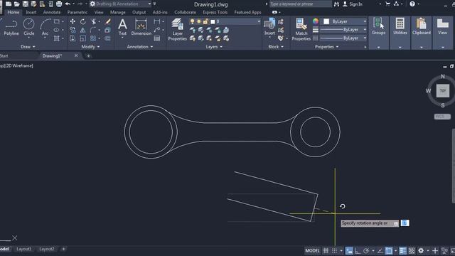 Wrench in Auto CAD Practice Drawing (6) смотреть онлайн