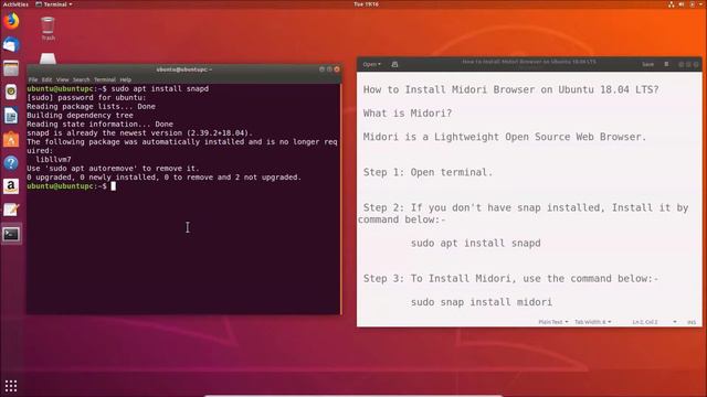 How to Install Midori Browser on Ubuntu 18.04 LTS? смотреть онлайн