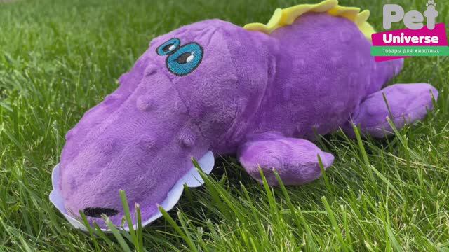 PU2002PL Мягкая игрушка для собак с пищалкой Pet Universe Крокодил, длина 37 см смотреть онлайн