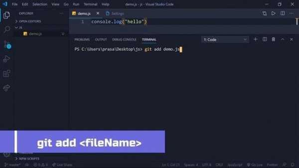 How To Create Git Repository in VS Code | Git Commit | Git Status | Git Log.( Visual Studio Code )