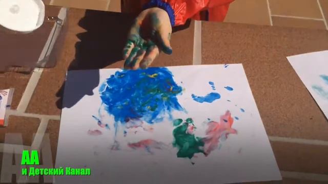 Рисуем пальчиковыми красками Рисуем руками смотреть онлайн