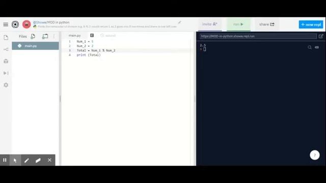 Mod in Python смотреть онлайн