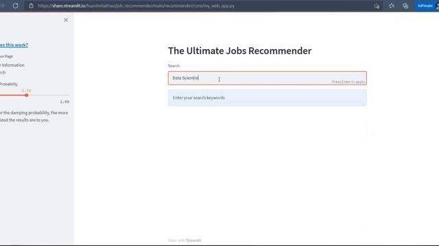 Demo - Build a Job Recommender System from scratch with Networkx and Streamlit смотреть онлайн