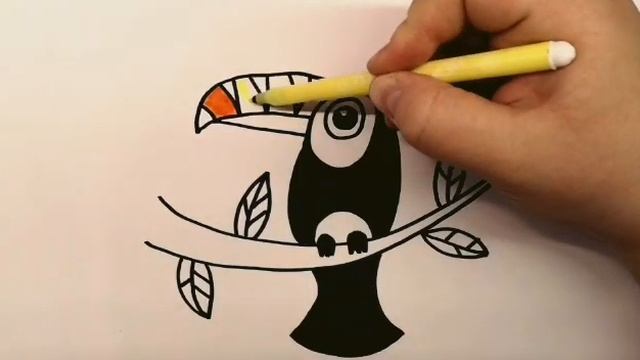 Рисуем тукана! Drawing tucan! смотреть онлайн