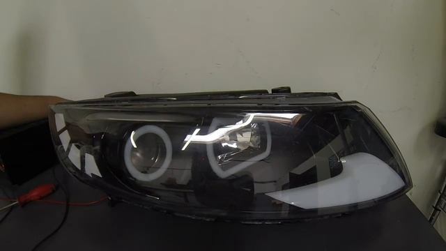 Kia K5 Optima Headlights with Switchback Halo's, Turn Signal, & Side Marker смотреть онлайн