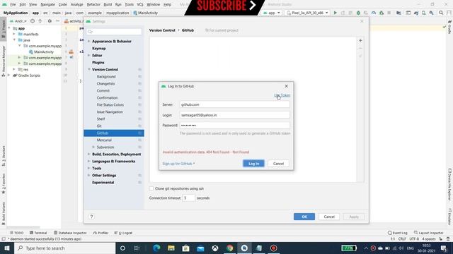invalid authentication data. 404 not found android studio github смотреть онлайн