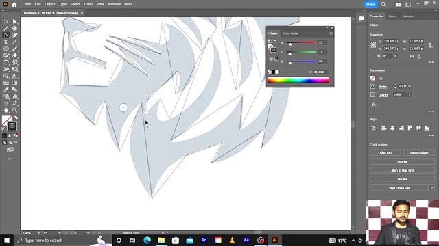 Adobe Illustrator Training | Pen Tool Part 2 | Vector Tracing | Class 6 Urdu/Hindi смотреть онлайн