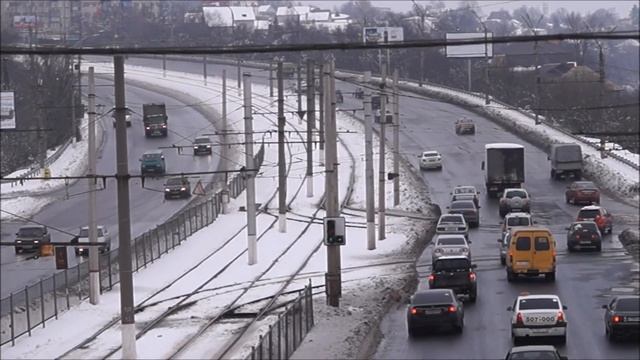 Минута в Курске. (сумской мост в сторону ост. "Пионеров"). смотреть онлайн