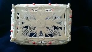 Изделия из джута. Шкатулки из отбеленного джута # 2