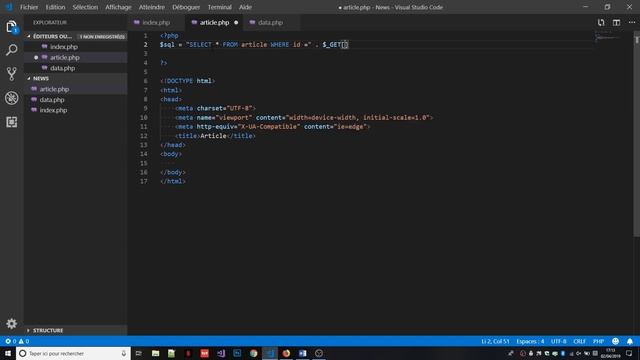 Tutoriel PHP - Système d'articles : 2 - Affichage d'un article смотреть онлайн