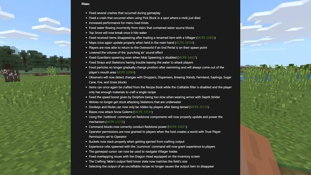 Minecraft - 1.6.0.1 BETA OUT NOW ! PHANTOMS & BARRIERS - Change Log - MCPE / Xbox / Bedrock смотреть онлайн